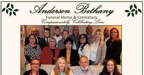 Bethany funeral home - Obituary published on Legacy.com by Anderson-Bethany Funeral Home and Crematory - Roswell from Apr. 20 to May 3, 2023. Antonio M. Oaxaca (Tony), 31, passed away on Tuesday, April 18, 2023, in ...